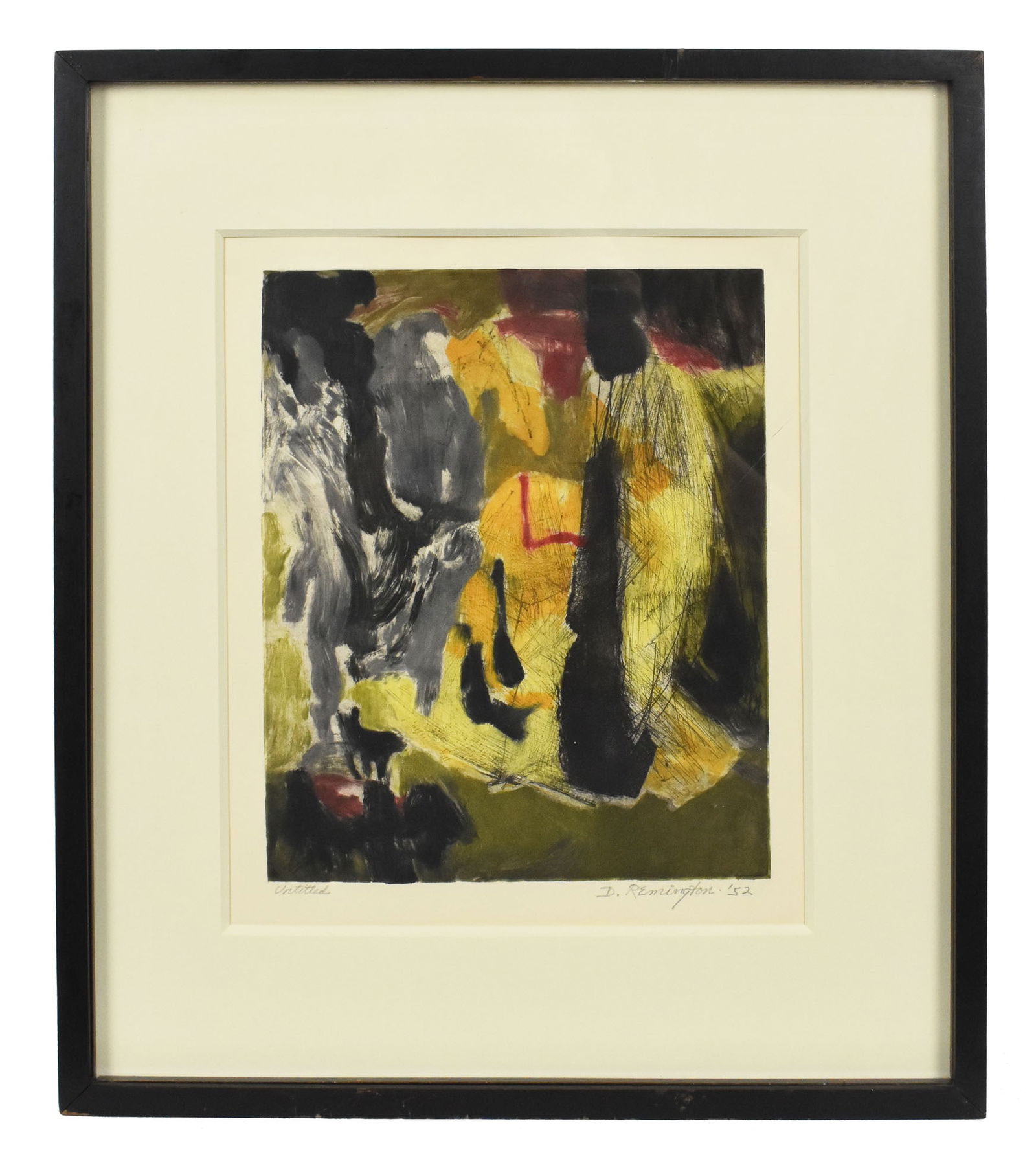 Deborah Williams Remington (American, 1930-2010) Untitled, Signed in pencil and dated '52, Monotype (1 of 6)