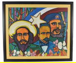 Raul Martinez (Cuban, 1927-1995) Patria, Signed and dated '71 lower right, tempera on paper, 24" x