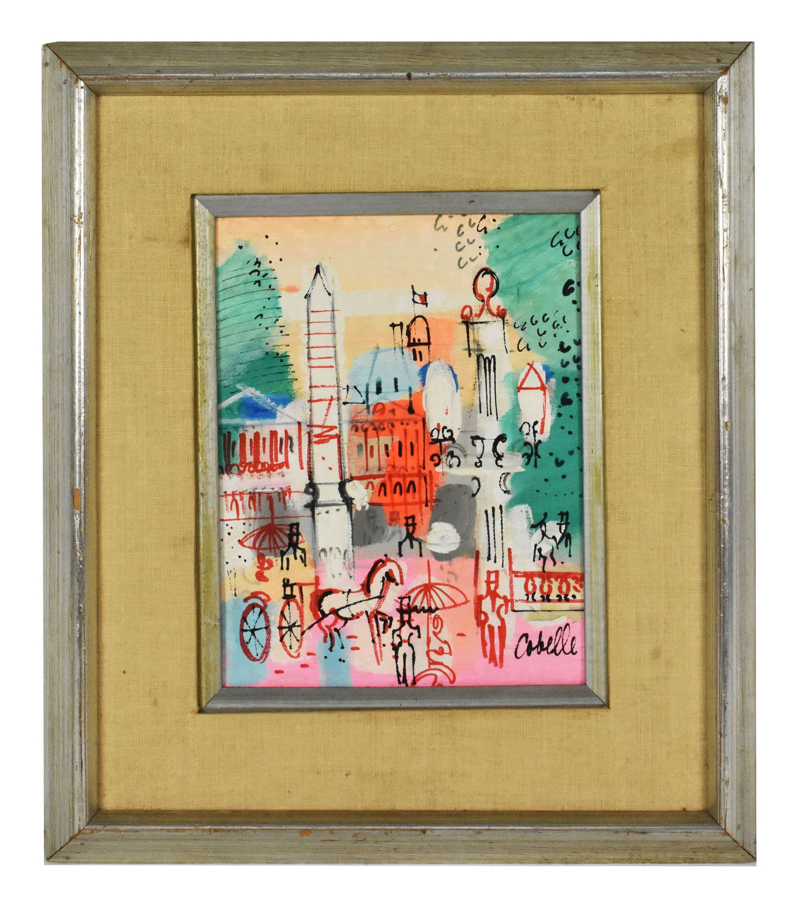 Charles Cobelle (French, 1902-1998) Paris Street Scene, signed Cobelle lower right, oil on canvas, (1 of 4)