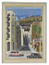 Manos Sofianos (Greek, 1922-1986) Street Scene with Acropolis, signed in Greek lower left, oil on,