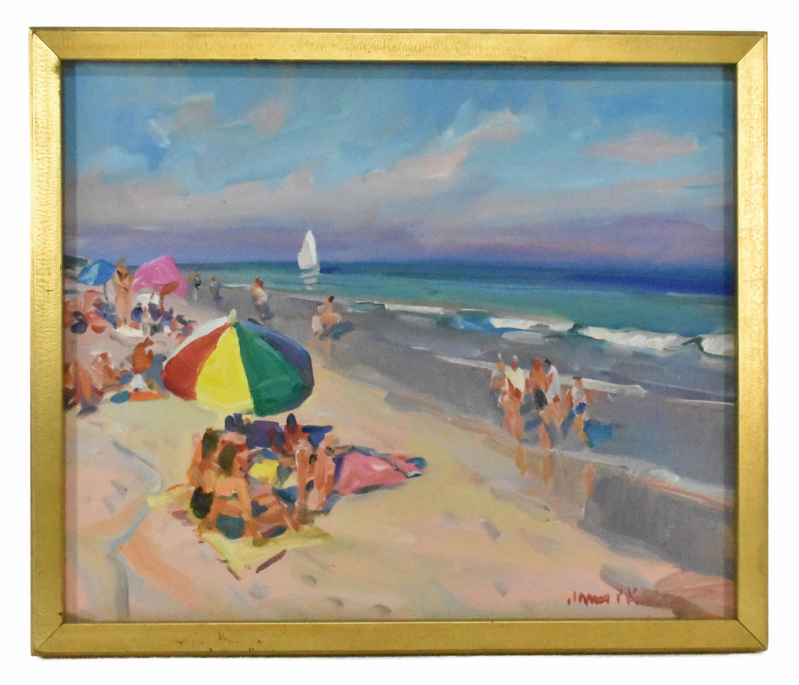 James P. Kerr (American, b.1953) Sunbathing, Signed lower right, Verso signed and titled by the (1 of 5)