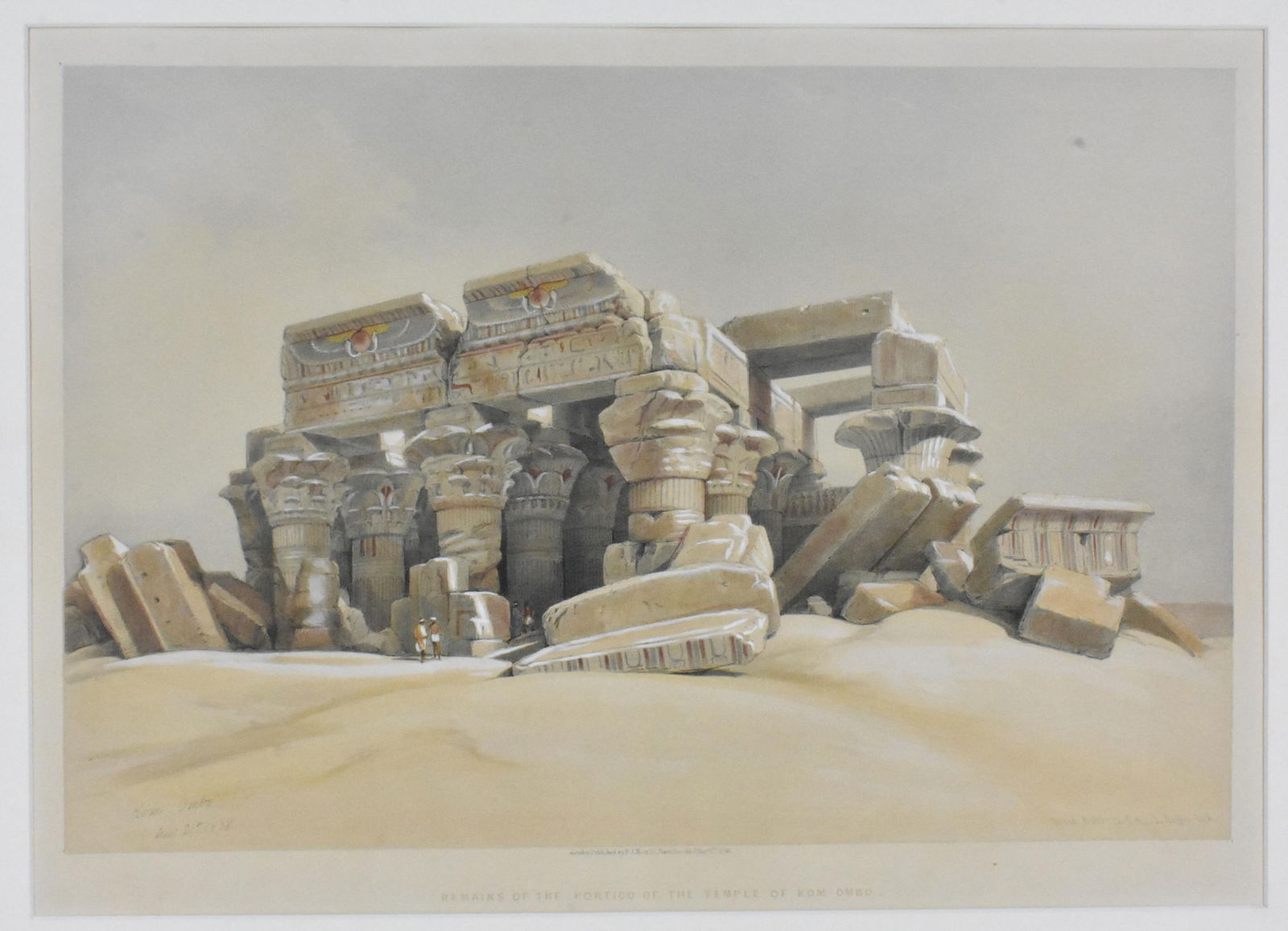 David Roberts (Scottish, 1796-1864) Temple of Kom Ombo, Views of Egypt and Nubia, original hand (1 of 4)