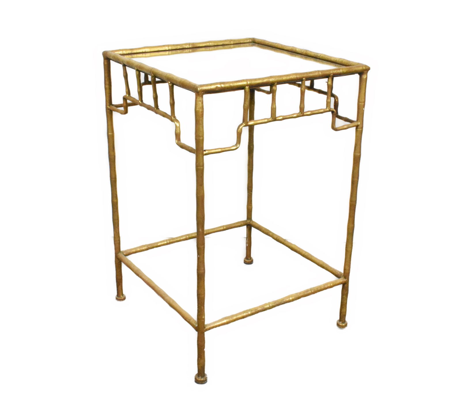 Maison Jansen Style Side Table with mirrored top, 20th Century, 23" h. 15" w. 15" d. (1 of 3)