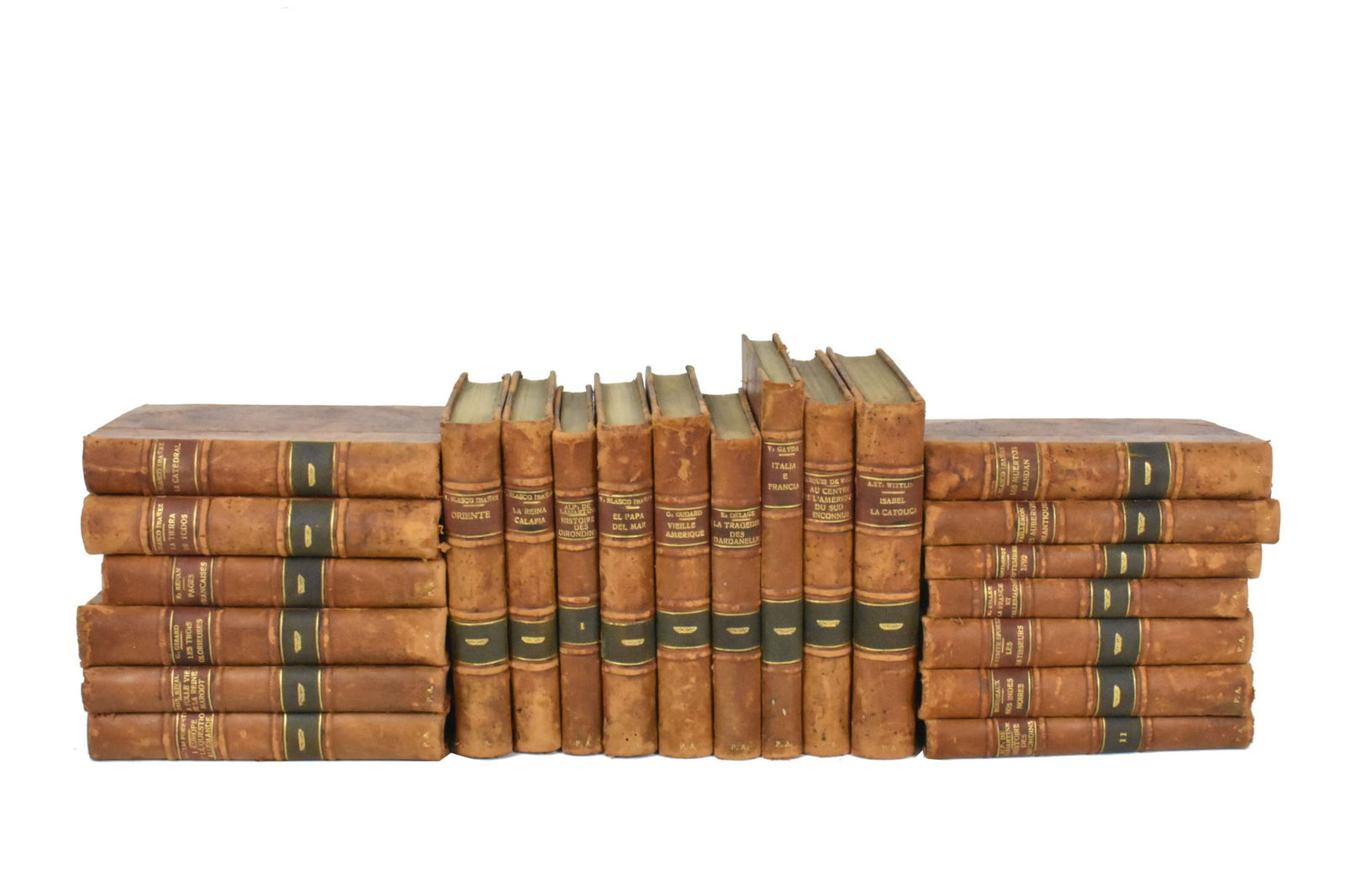 Set of Antique Twenty-Three Volumes in Spanish by Various Authors, Early 20th Century, Octavo, (1 of 5)