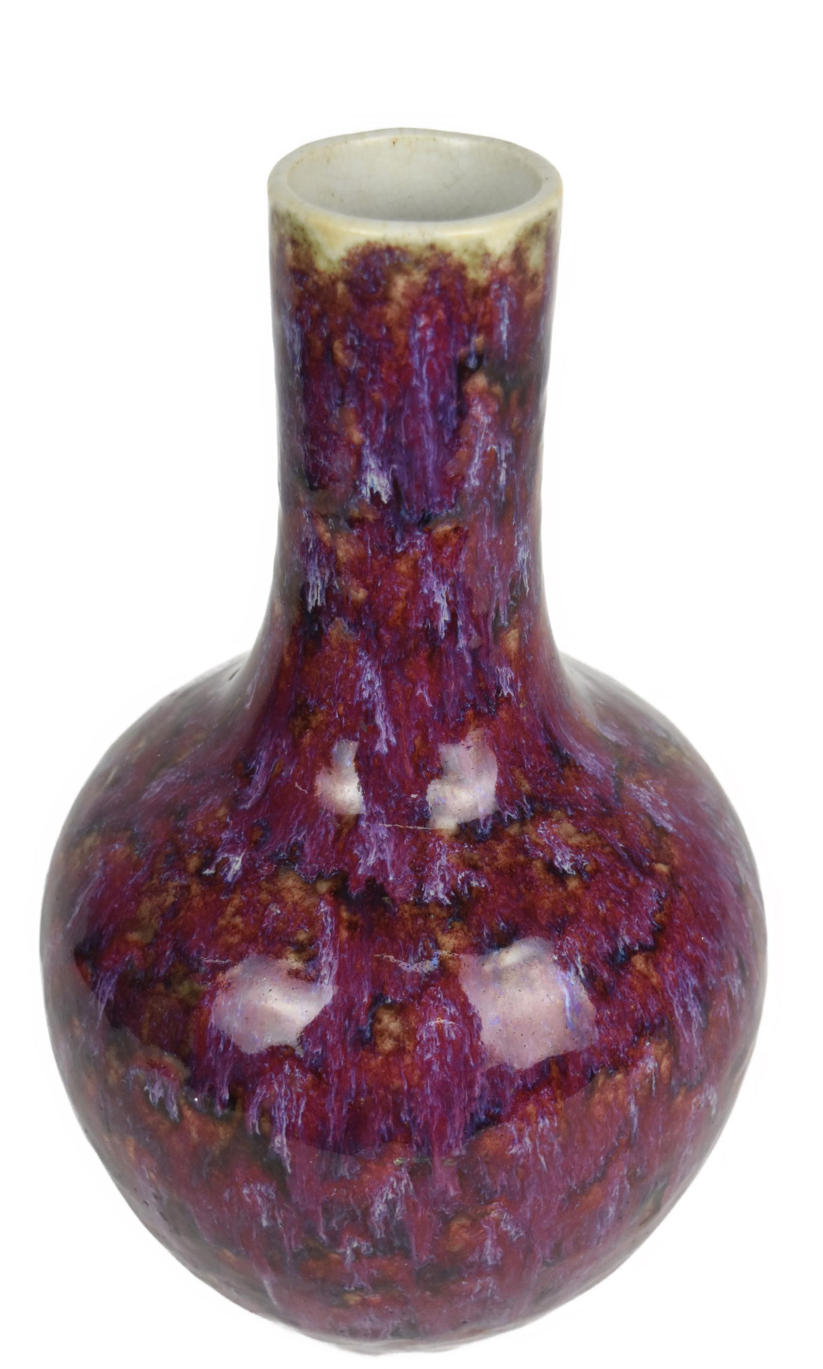 Antique French Flambe Glazed Ceramic Vase, circa 1900, 12 1/4" h. 8" w. Good Condition. (1 of 4)
