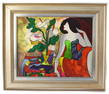 Linda Le Kniff (French, b.1949) Untitled, Signed Le Kinff lower right, Oil on Wood Board, 13" x 16",