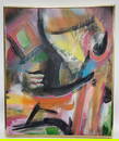 Syd Solomon (American, 1917-2004), Lights, Signed lower right, Oil and acrylic on canvas, Verso
