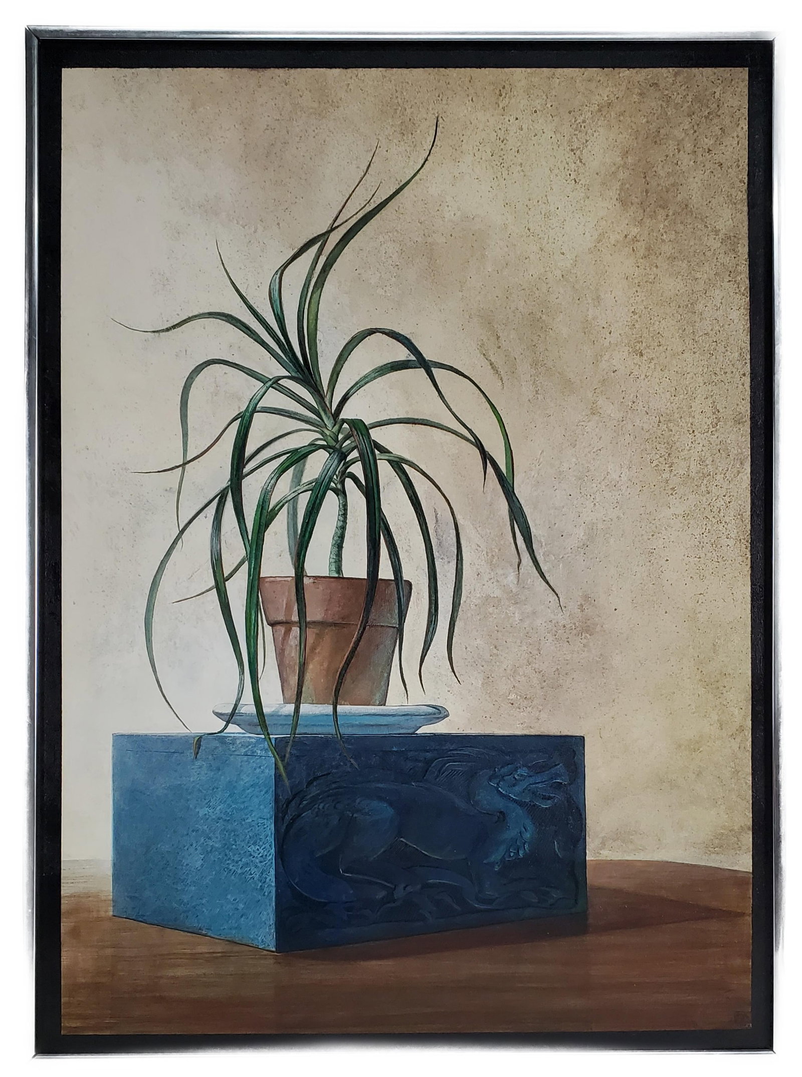 Ernest O'Brown (American, 1944-2019) Dragon Tree, Signed lower right, Acrylic Polymer on board,: Ernest O'Brown (American, 1944-2019) Dragon Tree, Signed lower right, Acrylic Polymer on board, 25 1/4" x 18 1/4", Framed.