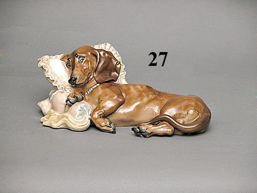 ERCHENBACH BAVARIA DACHSHUND ON PILLOW