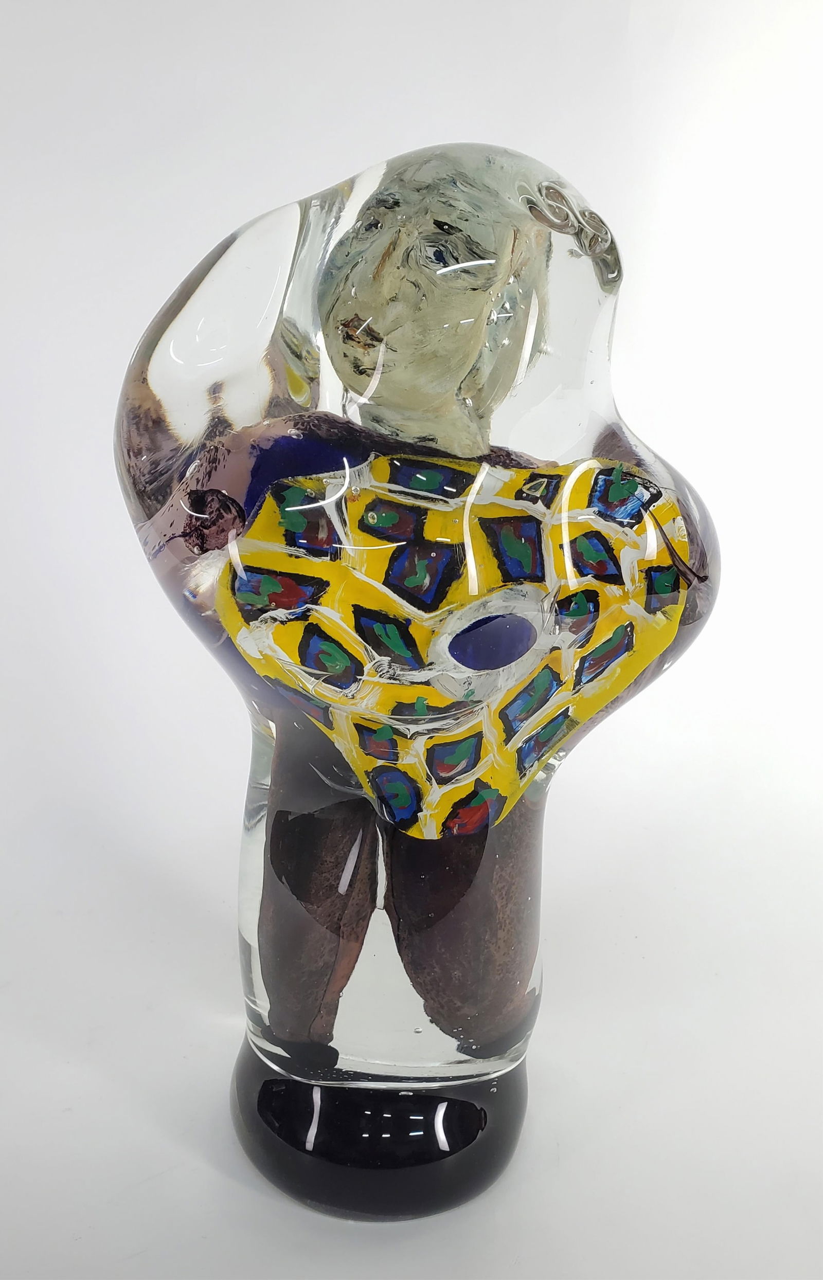 David Grant Hopper (American b.1946) Encased Dichroic Glass Sculpture, signed Hopper 1990, 14 1/2" (1 of 6)