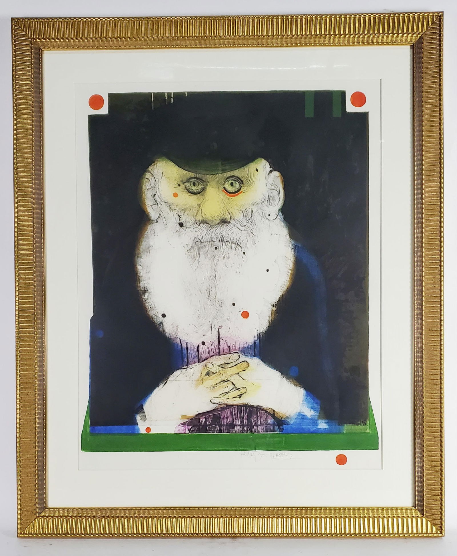 Maurice Lasansky (Argentinian, 1914-2012) Tolstoy, Color Lithograph, Signed, titled, and numbered (1 of 4)