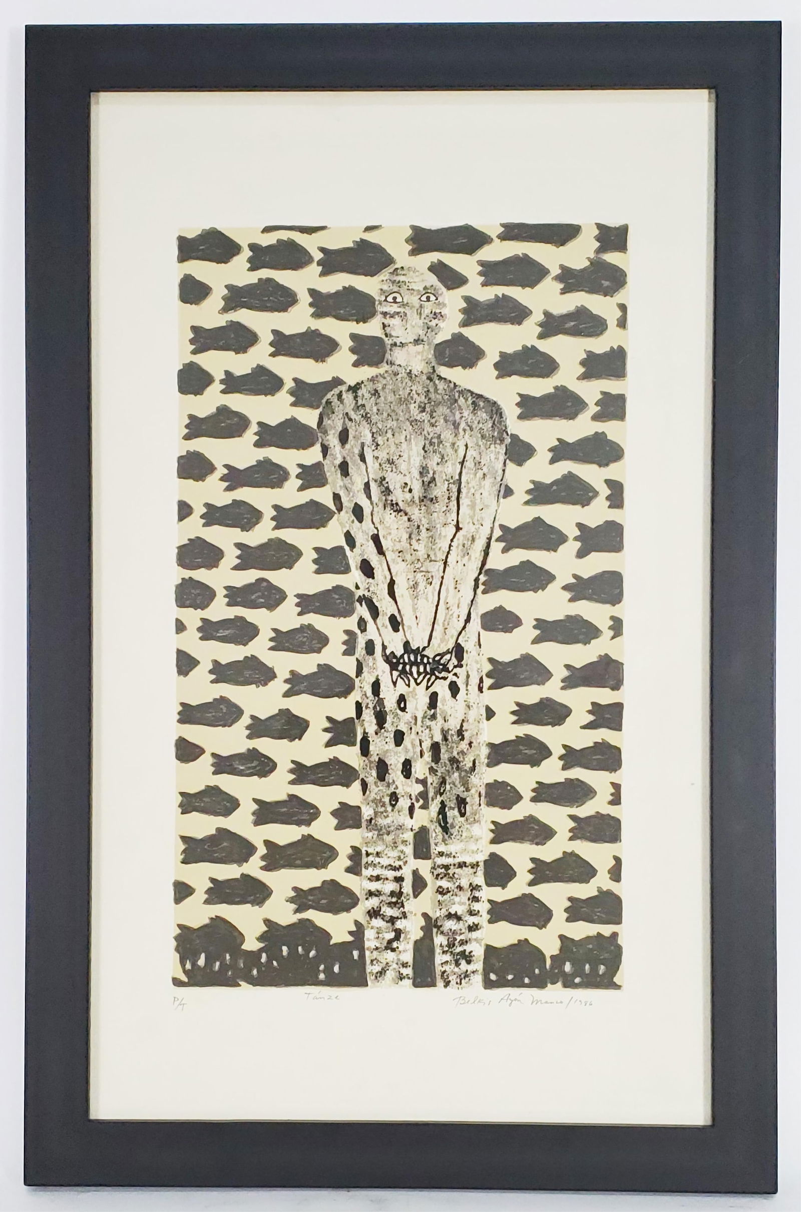 Belkis Ayon Mansu (Cuban, 1967-1999) Tanze, Lithograph, Signed, titled, dated 1986, and inscribed (1 of 5)
