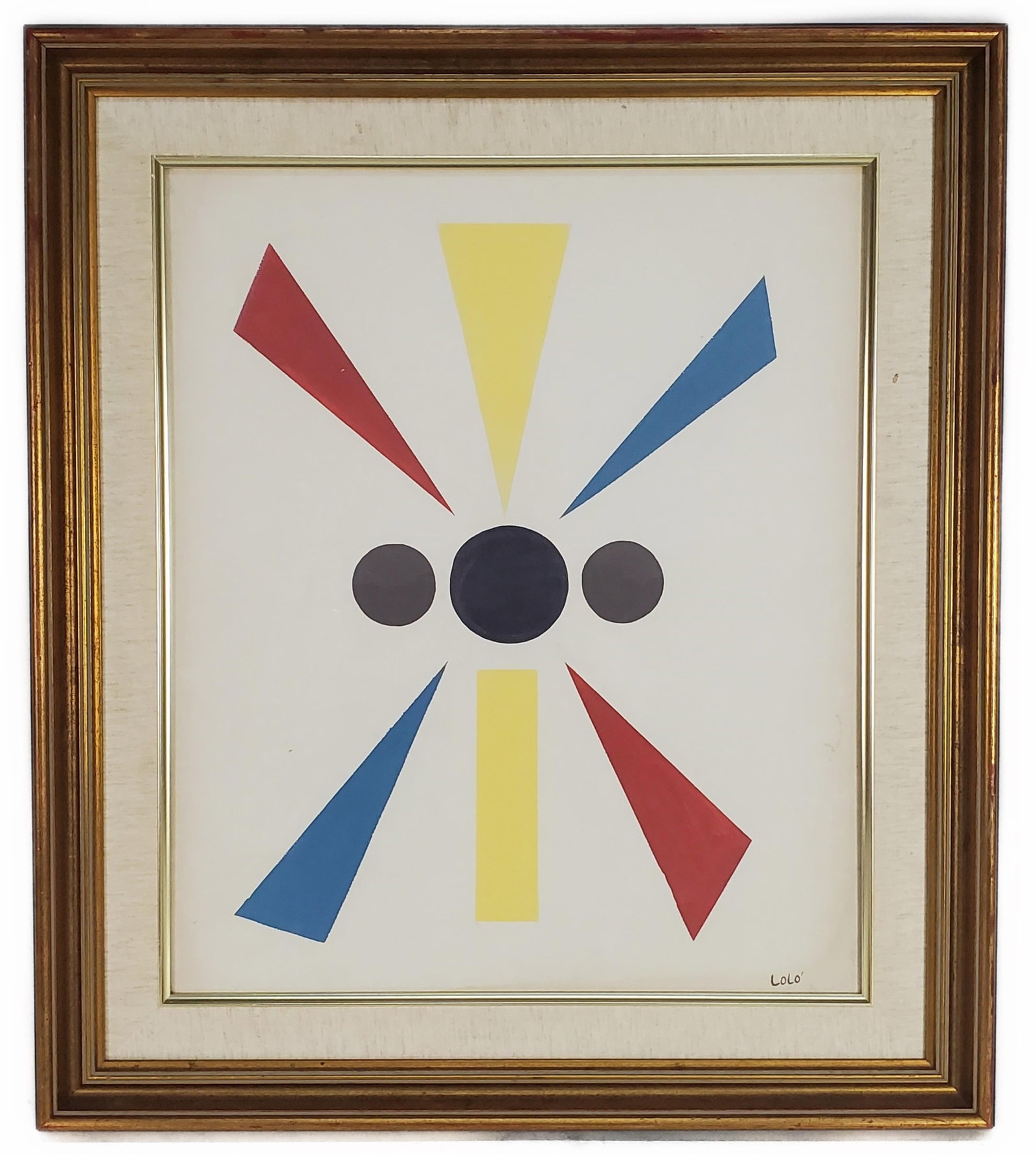 Lolo Soldevilla (Cuban, 1901-1971) Untitled, Oil on Cardstock, Signed Lolo lower right, 22" x 18: Lolo Soldevilla (Cuban, 1901-1971) Untitled, Oil on Cardstock, Signed Lolo lower right, 22" x 18 1/2', Framed-29 1/4" 25 5/8"