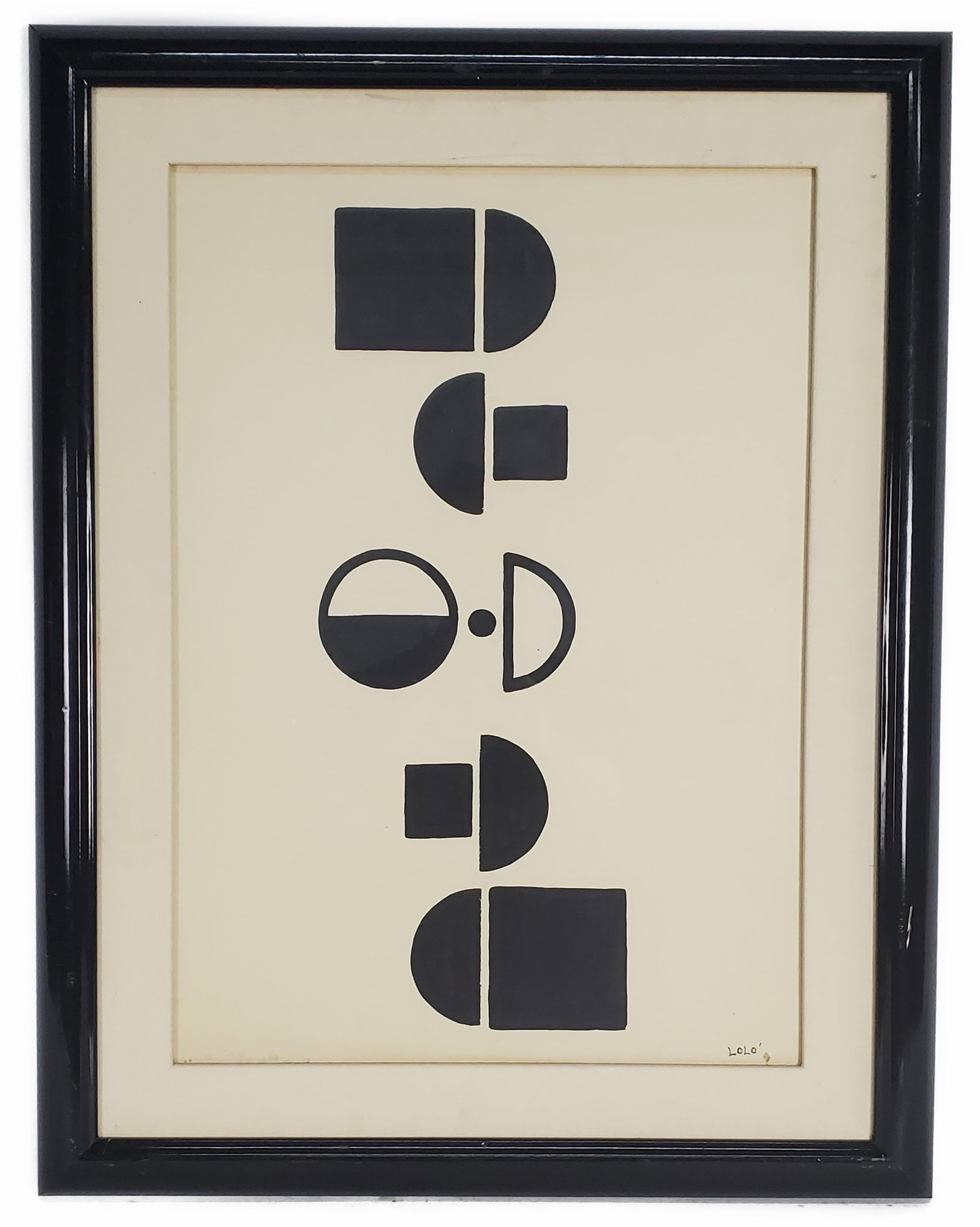 Lolo Soldevilla (Cuban, 1901-1971) Untitled, Oil on Cardstock, Signed Lolo lower right, 22 1/2" x: Lolo Soldevilla (Cuban, 1901-1971) Untitled, Oil on Cardstock, Signed Lolo lower right, 22 1/2" x 16', Framed-29 1/4" x 22 3/4"