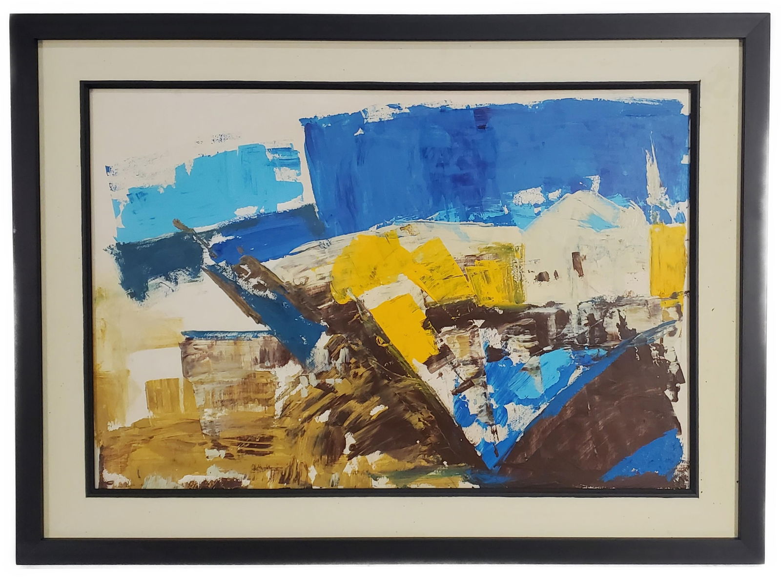 Ram Kumar (Indian, 1924-2018) Untitled, Oil on Paper, Signed Ram Kumar in pencil on the back, 14 (1 of 4)