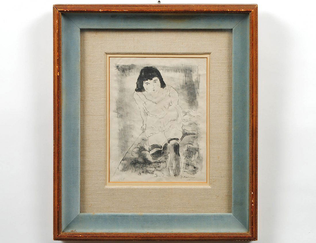 JULES PASCIN (French. 1885-1930): La Lever. Circa 1925. Signed in pencil and numbered 6/25. Etching. Measuring 10 1/4" by 8". (600/800) Provenance: Arthur James Galleries, Delray Beach, FL