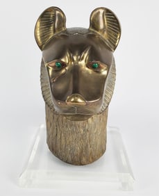 Large Modern Bronze Sculpture of the Egyptian Sekmet Lion God from Tutankhamen's Tomb, 20th Century,