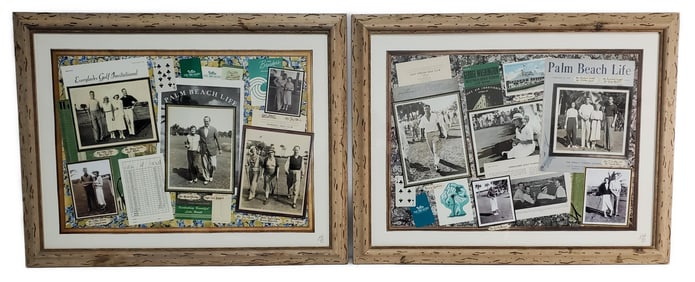 Two Marquis Jean-Charles Ratisbonne de Ravenel (born 1950) Palm Beach Life Collages, each signed and