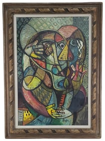 Peter Busa (American, 1914-1985) Untitled, Oil on canvas, Signed Busa lower right, 36" x 24",
