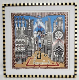 Pedro Friedeberg (Mexican, 1936-1978) Malabaristas Parapsicologicos, Silkscreen, Signed and numbered