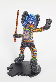 Rick Wolfryd aka Chroma (American, b. 1953) The Force, Mixed Media Sculpture with intricate Huichol