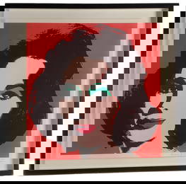 Andy Warhol (American, 1928-1987) Liz, offset lithograph in colors, depicting a close-up portrait of