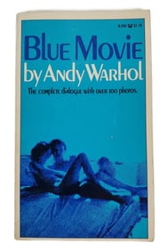 Andy Warhol (American, 1928-1987) Blue Movie, An Evergreen Black Cat Paperback Book, First Printing,