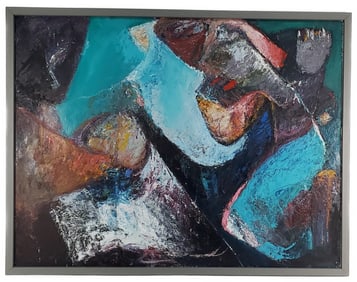 Donna Gans (American, 20th Century), Watching, Oil on Paper, Signed, titled, and dated 1987 on back