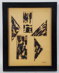 Sandu Darie (Romanian, 1908-1991) Untitled, Ink on paper, Signed Darie lower right, Sight-11 1/4" x