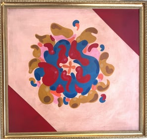 Paul Allen Reed (American, 1919-2015) Untitled, Acrylic on canvas, Verso Signed and inscribed by the