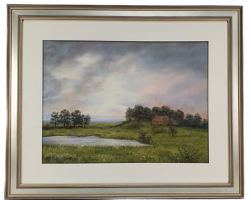 Robin Guthridge (American, 20th Century) Old Dutch Home, Pastel on paper, Signed lower right,