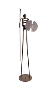 Ken MacDonald Welded Steel Sculpture, signed MacD on base, 38" h. 9 1/2" w.