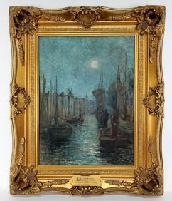 Frederick Usher DeVoll (American, 1873-1941) Overschie, Holland, Signed, titled, and dated '07 lower
