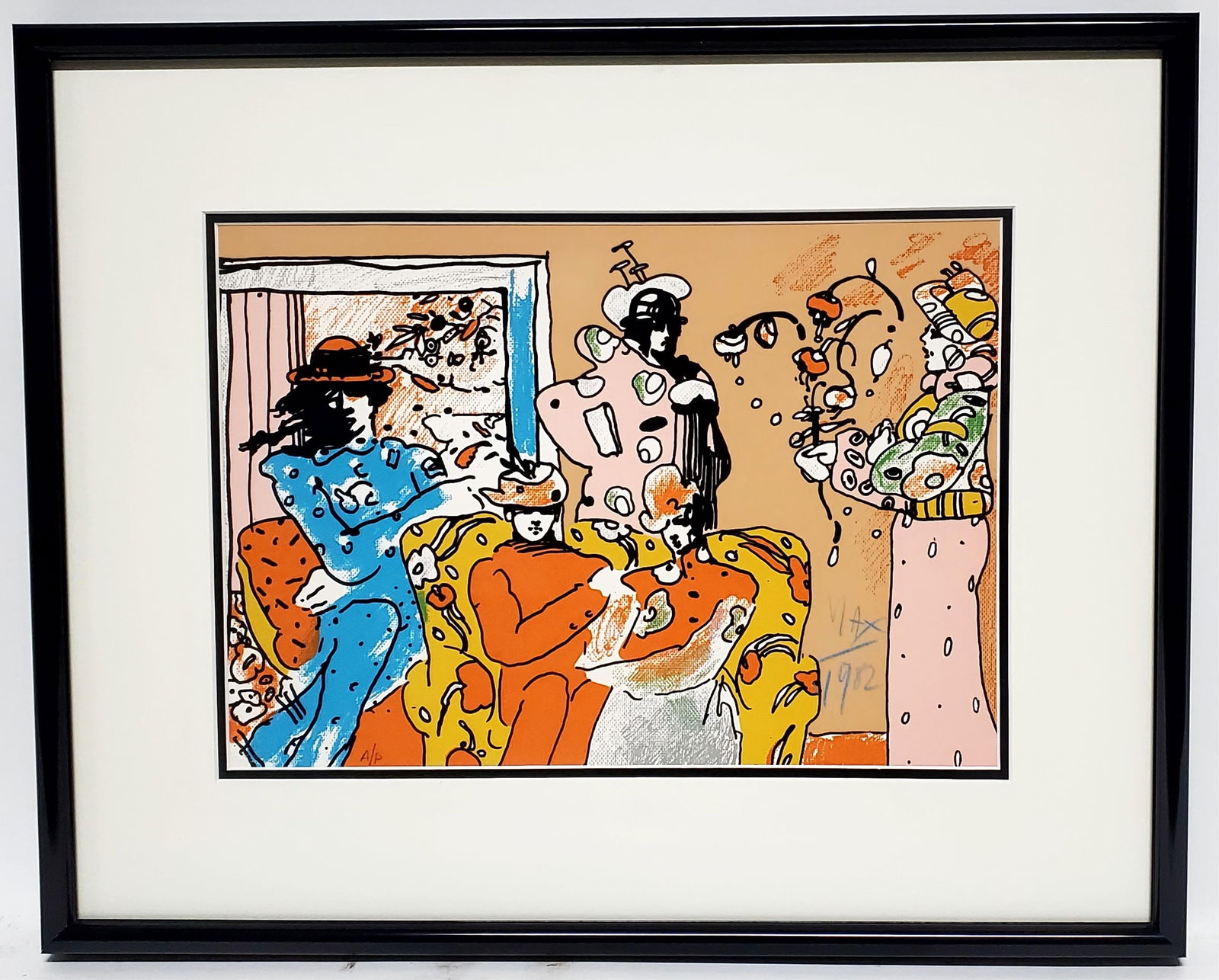 Peter Max (American, b. 1937) Flower Garden, Signed and dated 1982 in blue crayon, Lithograph on (1 of 5)