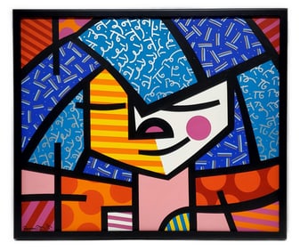 Romero Britto (Brazilian, b. 1963) Brett, Signed lower left, Acrylic on Canvas, Back Signed,
