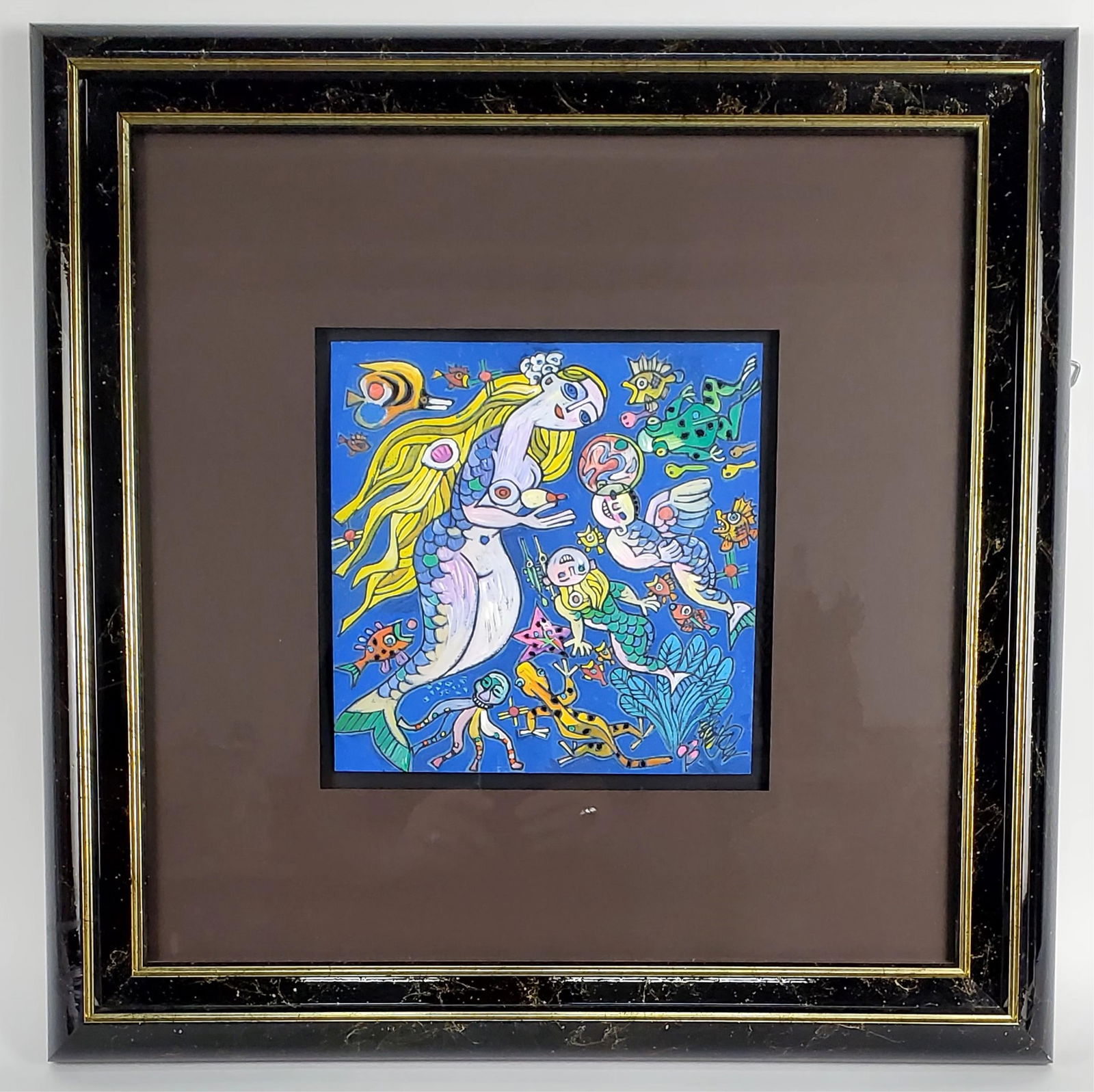 Jiang Tie-Feng (Chinese, b. 1938) In the Sea, Signed, Gouache on Paper, Back Signed by the artist (1 of 6)