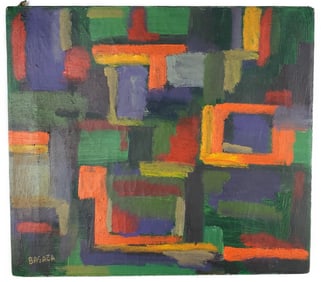 Ferruh Basaga (Turkish, 1914-2010) Attributed to, Untitled, Signed lower left, Oil on canvas, 16
