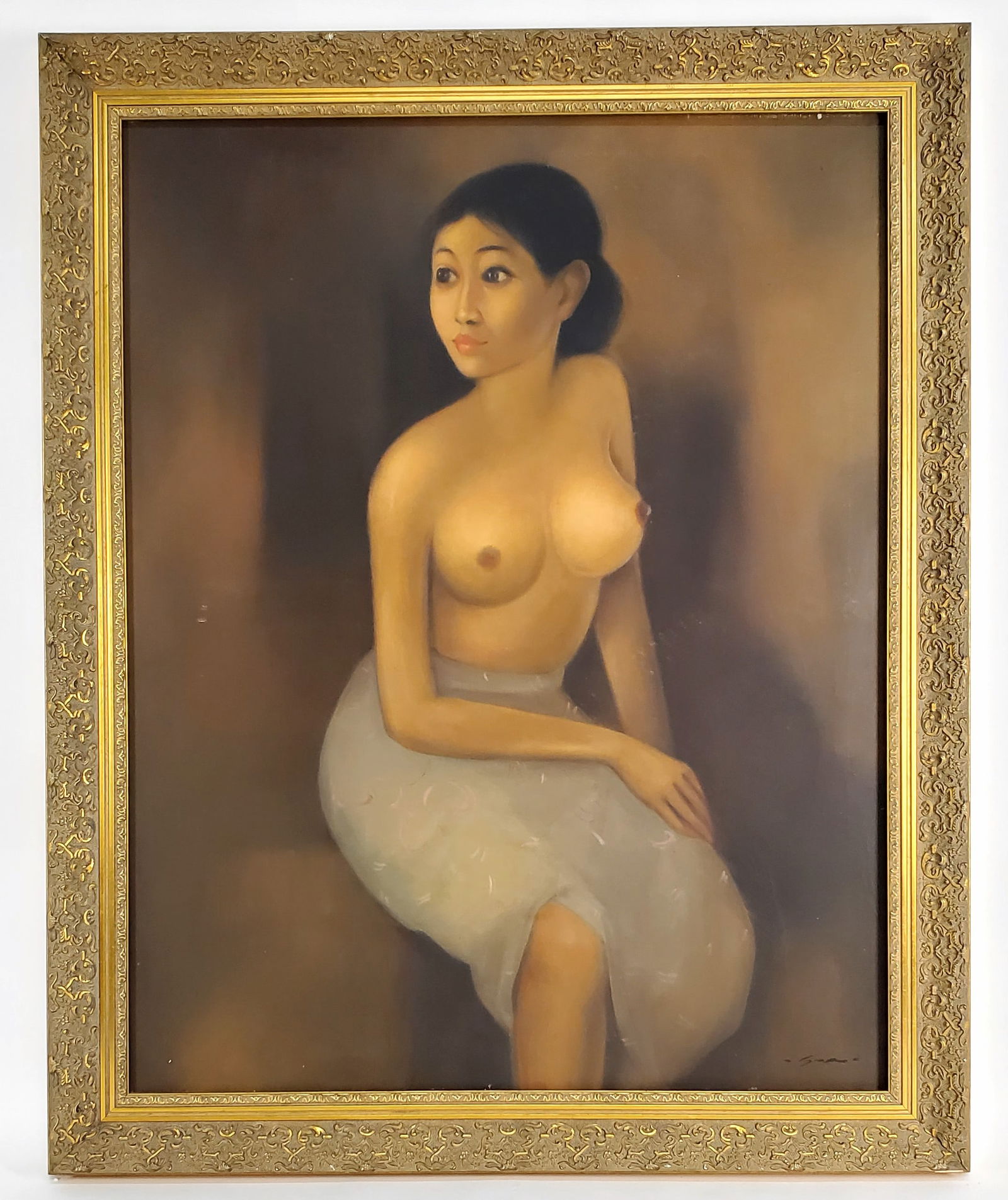 A 20th Century Balinese Painting of a Seated Native Lady (1 of 6)