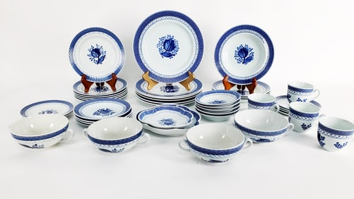 Group of Forty-One Pieces of Royal Copenhagen "Tranquebar" Porcelain China Set
