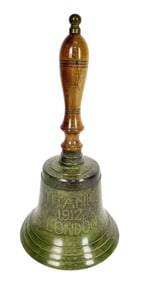 A Large Contemporary Bronze Ships Bell, inscribed Titanic, 1912, London