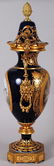 LARGE "SEVRES" GILT BRONZE MOUNTED PORCELAIN URN AND CO - 6