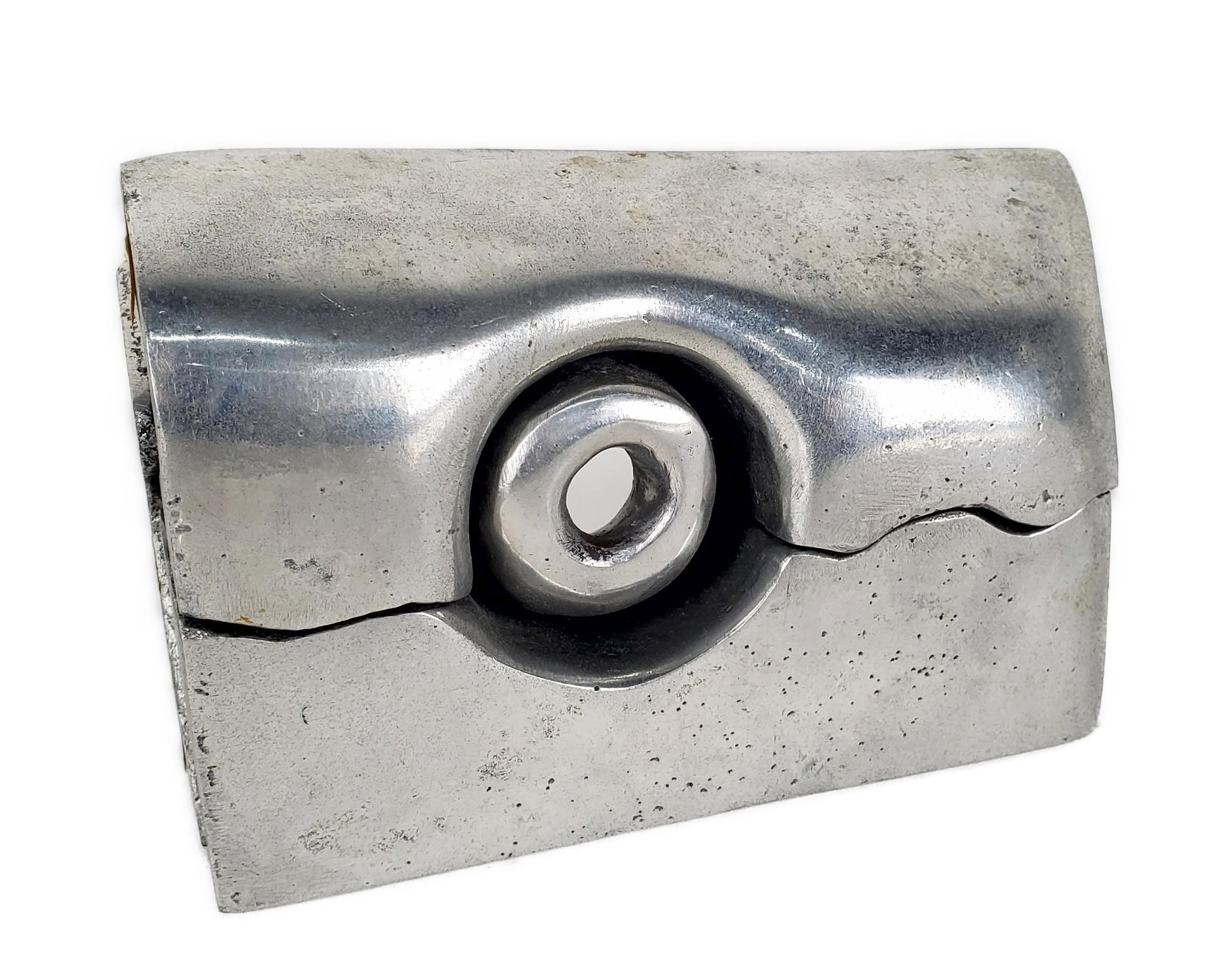 Aharon Bezalel (Afghanistan/Israel, 1926-2012) Cast Aluminum Puzzle, Signed and numbered 3/9 with: Aharon Bezalel (Afghanistan/Israel, 1926-2012) Cast Aluminum Puzzle, Signed and numbered 3/9 with inscriptions, in three parts, 4" h. 6" w. 2" d.