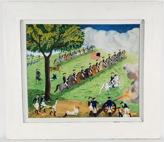 Albert Webster Davies (American/New Hampshire, 1889-1967) Washington's Army, Signed Davies lower