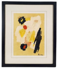 John Ferren (American, 1905-1970) Untitled, Signed Ferren lower right, Oil on Paper, 11 3/4" x 8
