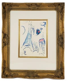 Marc Chagall (Russian/French, 1887-1985) Sketch for the Angel of Mozart, 1966, Signed in pencil