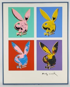After Andy Warhol (American, 1928-1987) Playboy Bunny Quad, printed signature, Silkscreen, 1990,