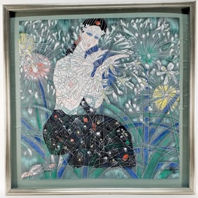 Jiang Tie-Feng (Chinese, b. 1938) Morning Flowers, Signed lower right and numbered 323/350,