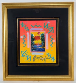 Peter Max (American, b. 1937) Better World, 1999, Signed Max in pigment, Mixed media with acrylic
