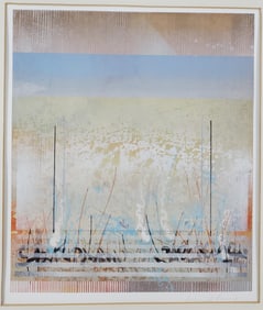 Richard Vaux (American, b. 1940) Morning Light Scope, Mixed Media on paper, Signed lower right in