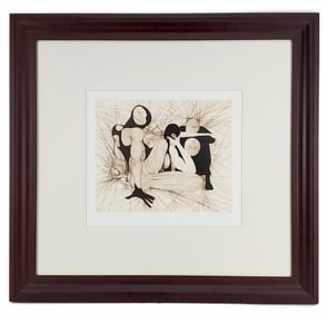 Guillaume Azoulay (Morrocan, b.1949) La Conversation, Signed, titled, and numbered 267/300 in pencil